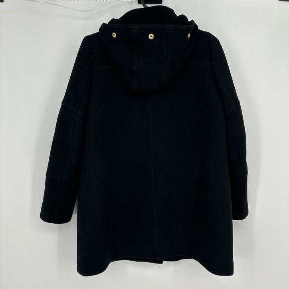 J.Crew Chateau Italian Wool Parka Pea Coat Winter Jacket Size 6 Petite Black - Picture 3 of 16